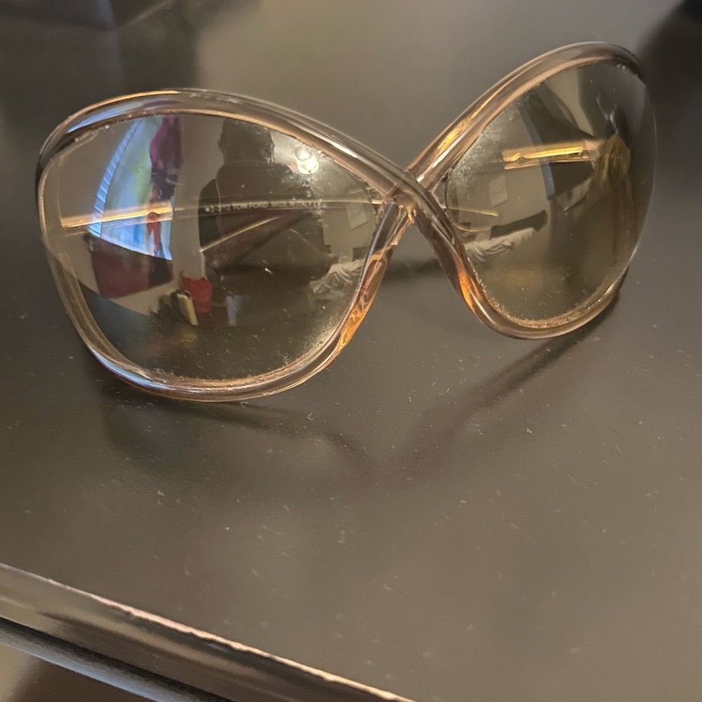Tom Ford Gold and Brown Sunglasses